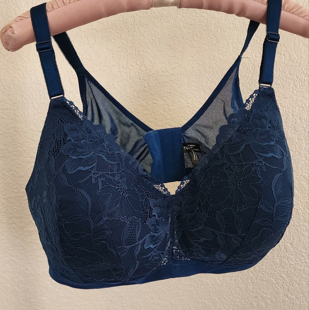 Elegant Blue Lace Bra Torrid 42DD